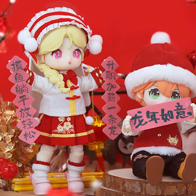 Nagi novoročné oblečenie OB11 2024 Nový BJD Doll Nový set (iba oblečenie)