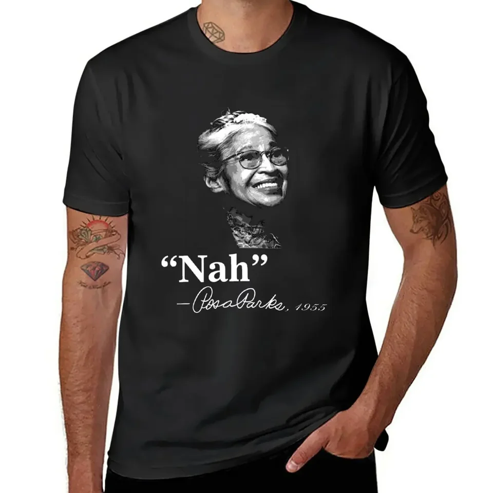 Nah Rosa Parks 1955 Citácia Tričko Nadmerné odevy Plain pánske