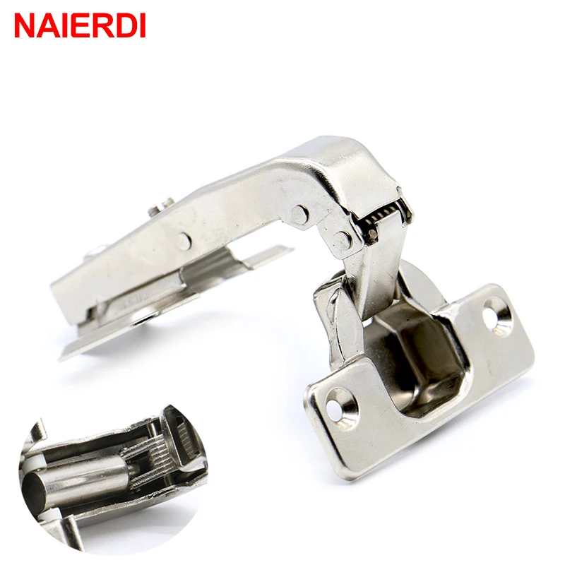 Naierdi 90 stupňov hydraulický závesný uhlový roh rohový záhybný skrinka na dvere Hinges Hardware Hardware pre domácu kuchynskú skriňu so skrutkami