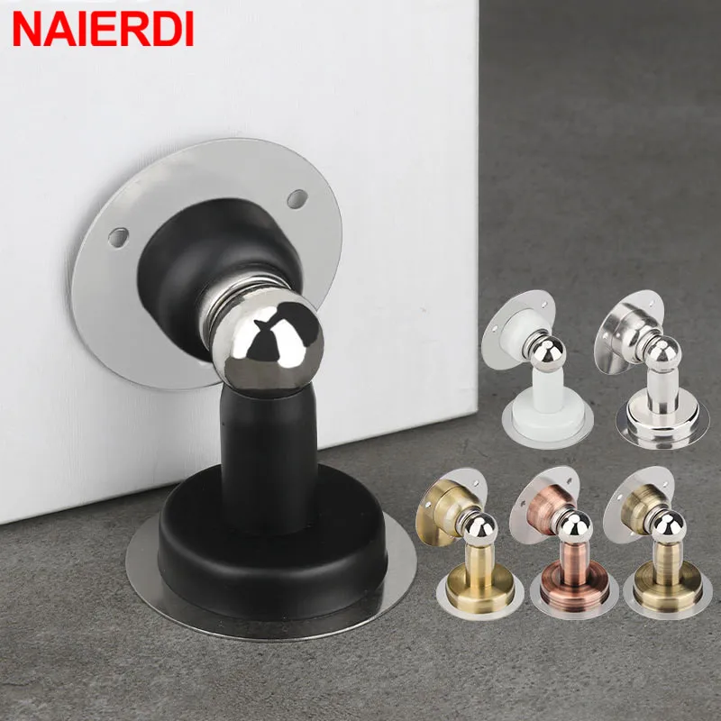Naierdi magnetické dvere Zastaví nehrdzavejúcu oceľ, ktorá nie je úderom dverí zátka na vetru stenu namontovaný na stenu držiak na držiak na držiak na hardware nábytku