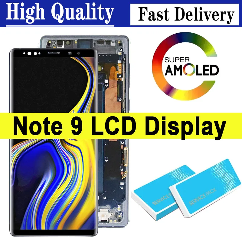 Najlepšia kvalita AMOLED 6.4 '' LCD pre Samsung Poznámka 9 Poznámka9 SM-N960F/DS DISPLEY DISPLETNÉ DIGITÁRNE DIGITÁRE OPRAVY ČASŤ