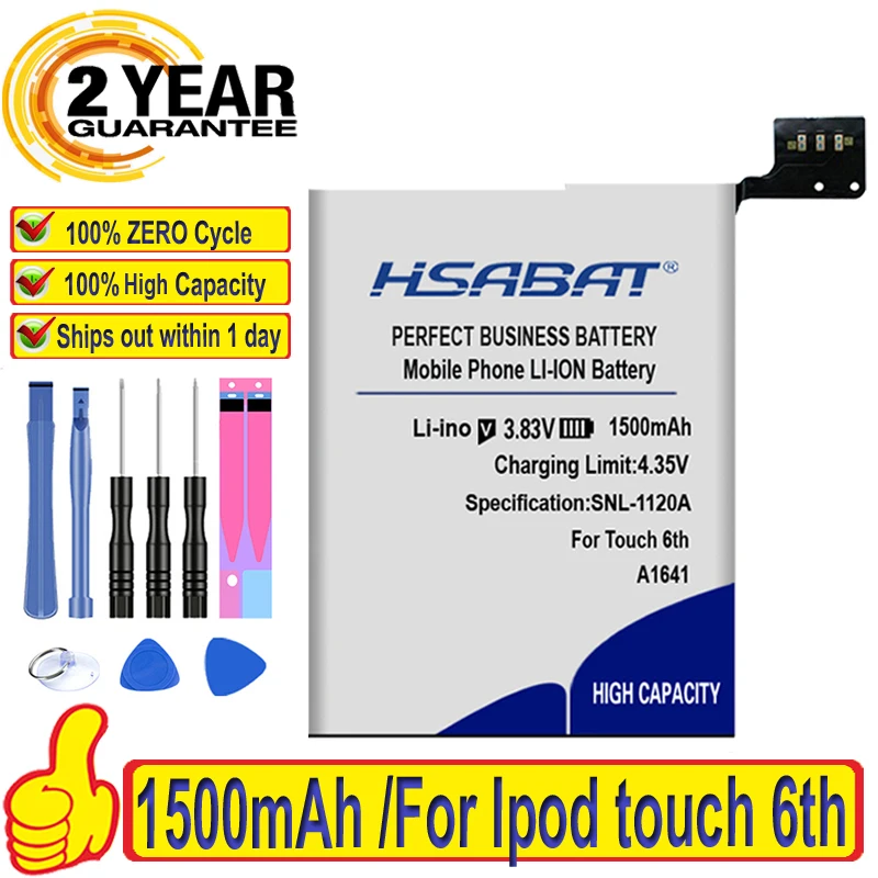 Najlepšia značka 100% novú 1500 mAh A1641 batéria pre iPod Touch 6th A1641 A1574 Generácia 6 g batérie 6 g + zadarmo GFIT