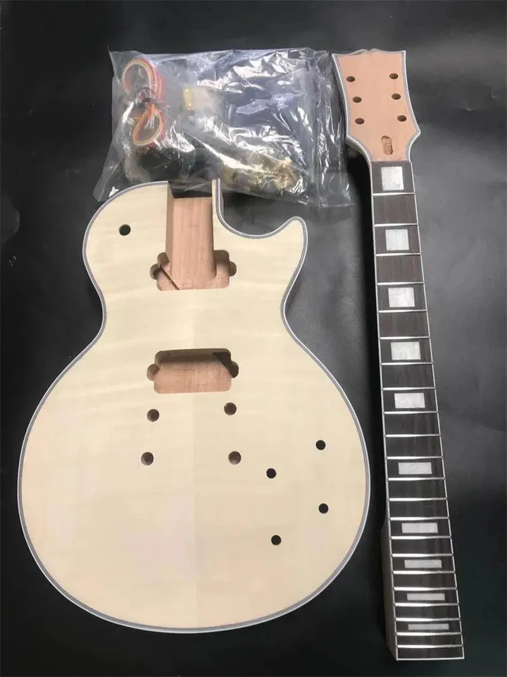Najlepšie nové gitarové gitarové telo DIY LP MAHOGANY BODY nedokončená elektrická gitarová súprava Všetky diely