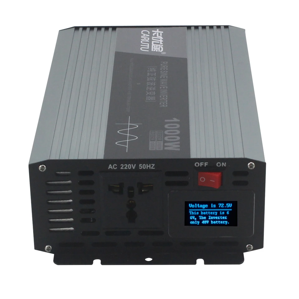 Najlepší čistý invertor sínusovej vlny mimo mriežkového meniča 12V 220V Plné udržanie Power1000W Peak Power 3000W pre menej 400 W vodné čerpadlo atď.