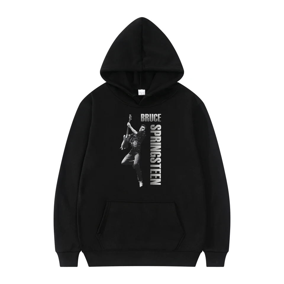 Najlepší štýl Bruce Springsteens Rock Singer Singer Pullover Mikrovina vysokokvalitné kapucňy na streetwear