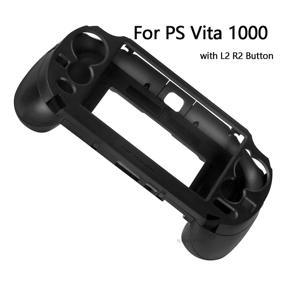Najnovšia náhradná ruka Rukovej rukoväte JoyPad Stand Puzdet s tlačidlom L2 R2 Trigger pre hernú konzolu PSVITA-1000 PS Vita 1000 PSV1000