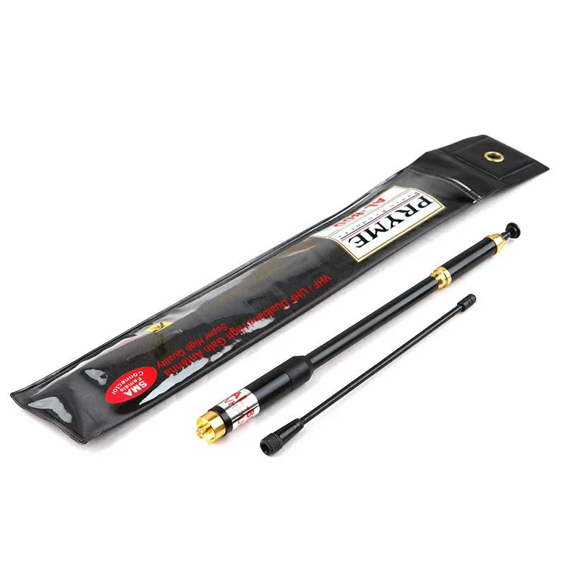 Najnovšie AL-800 Dual Band 144/430MHz High Gain SMA-Female Teleskopická anténa AL800 pre Wouxun Tyt Hyt Baofeng BF-888S UV-5R Radio Radio Rádio