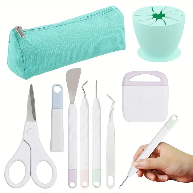 Najnovšie prenosné siluety portrét Vinyl Weeding Tools Kit Cameo Letters DIY Craft Tools Set pre Cricut stroj