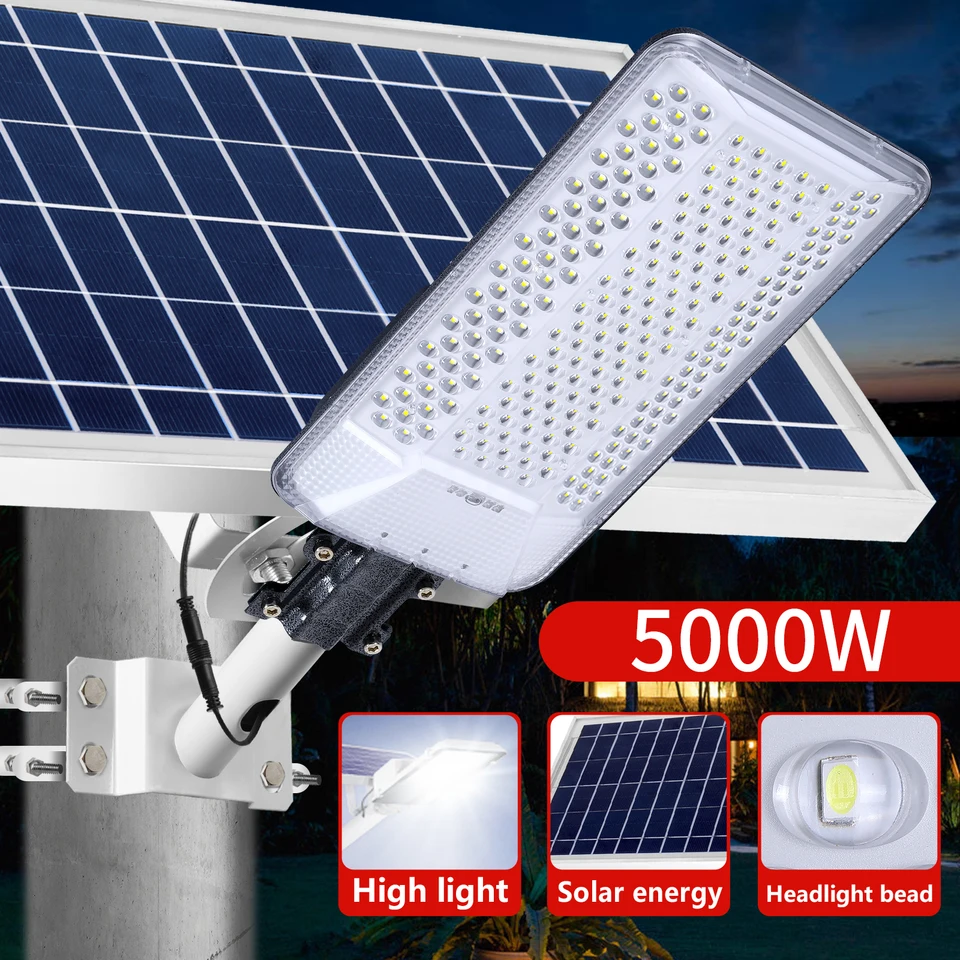 Najnovšie solárne svetlá vonkajšie 15 000 mAh hliníková nástenná lampa Výkonná LED dióda pre slnečné svetlo Záhradná záhrada Nepremokavé pouličné svetlo
