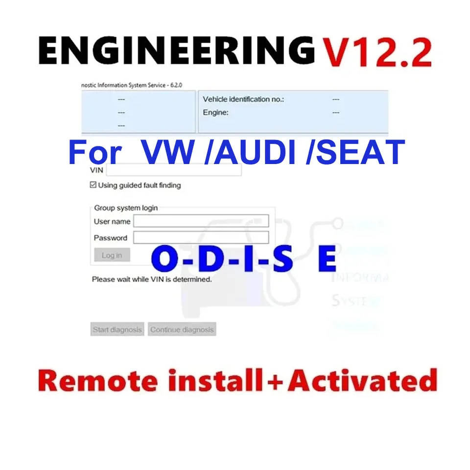 Najnovšie súbory firmvéru ECU Firmware Flashdata pre VW pre A.udi pre S. Koda + ODIS-E V12.2.0 Softvér