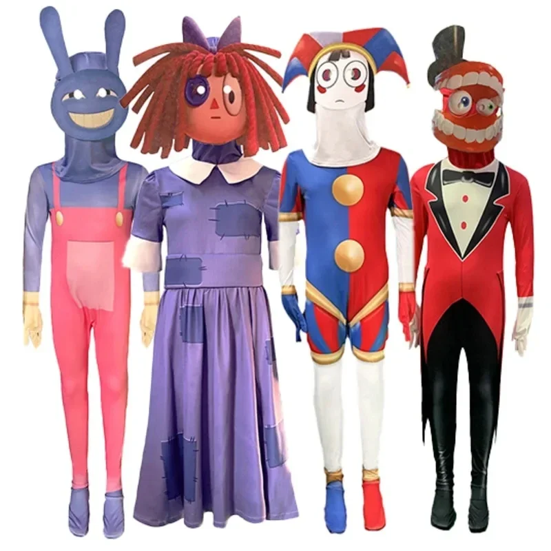 Najnovšie úžasné digitálne cirkusové kostýmy Cosplay Pamni Meme Cosplay unisex plné scéna Karneval Party kostým deti vianočné darčeky