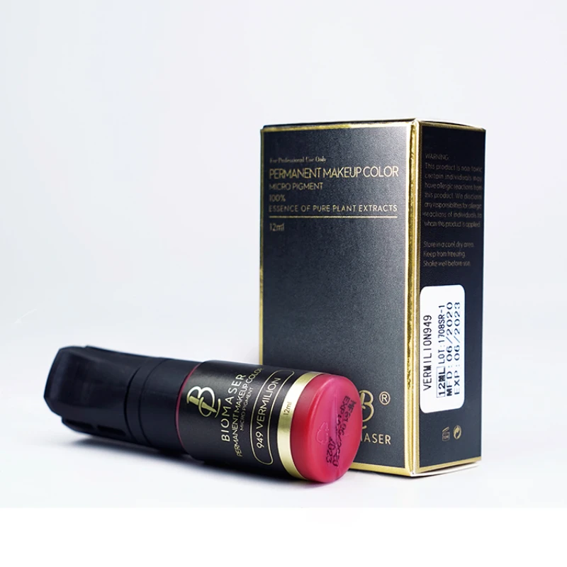 Najnovší biomaserový permanentný make -up pigment Profesionálny mikrobládanie obočia pery a permanentné make -up tetovacie atramenty