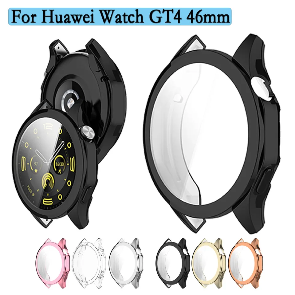 Najnovší kryt TPU pre Huawei Watch GT4 46 mm ochranca s obalom s ochranným filmom Plné pokrytie Soft Scree Screen Supplies