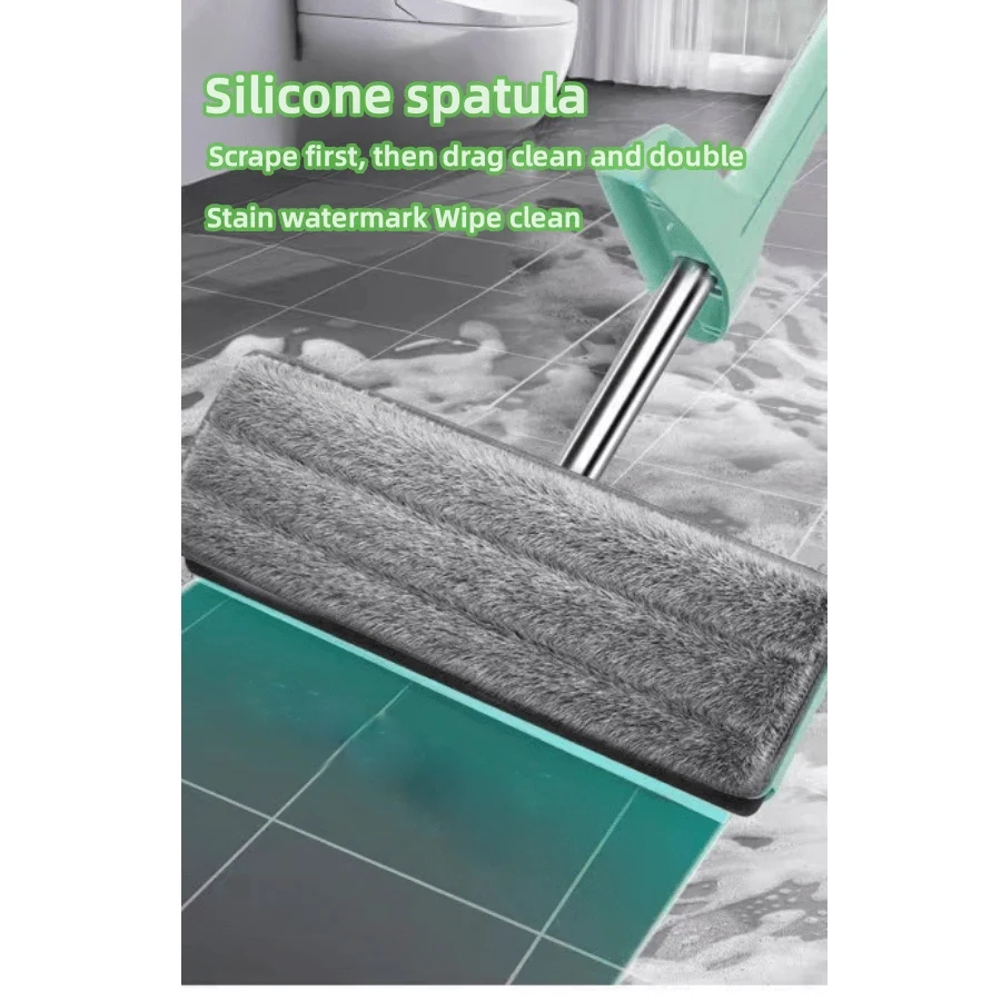 Najnovší lenivý mop s plochým panelom Scraping mop rotujúce vibrálne mopové doštičky lenivé náradie pre domácnosť v domácnosti s výmenou hlavy
