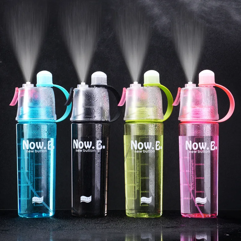 Najnovší štýl čajovej fľaše Veľký dizajn 600 ml pre športovú bezpečnosť PLAV PLASTOVÝ PLASTNÝ VODA ŠKOLSKÝCH DRÁVKA Darček Použite chladiaci sprej vonku