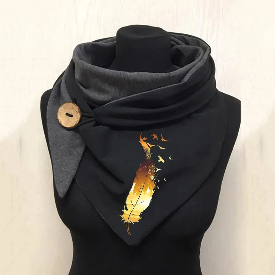 Najpredávanejšie zimné šatky Žena Dámska šatka Teplý tlačový gombík módne Turban Wrap Scarve Shawls Šatky Ženy luxusné