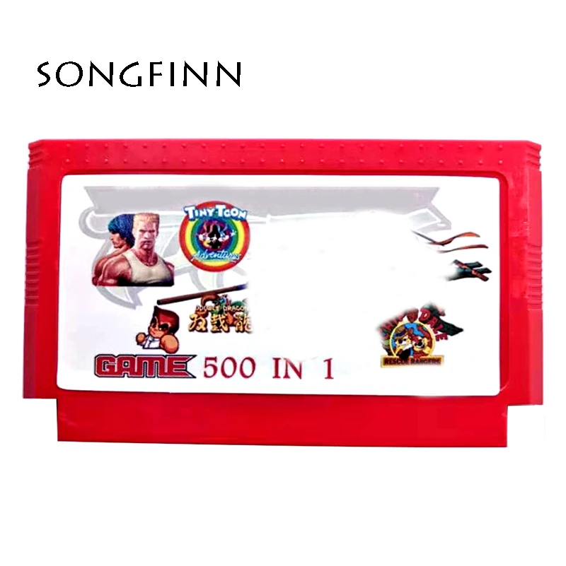 Najvyššia kvalita 500 v 1 pre 60 pin 8 bitovú videohru konzolu retro klasickú kartu