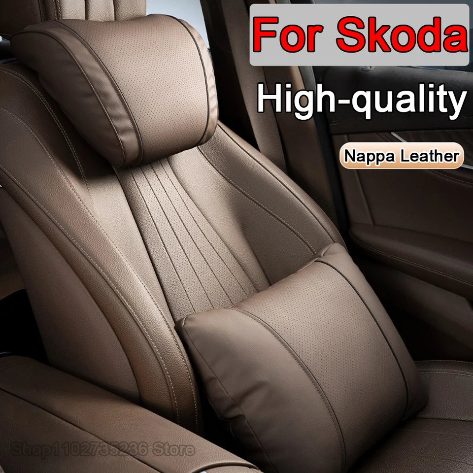Najvyššia kvalita auta Auto krku vankúše na vankúše Sedadlá podpora vankúš pre vankúš pre skod Octavia Fabia Karoq Kamiq Roomster Kodiaq Rapid