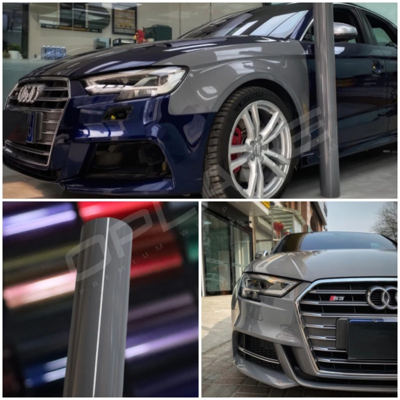 Najvyššia kvalita Dark Nardo Gray Vinyl Wrap Gloss Nardo Gray Vinyl Wrap Film Film pre film 5m/10m/18m/18 m Záruka kvality
