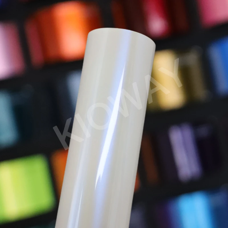Najvyššia kvalita Pet lesklá biela až modrá vinylový zábal True Gloss White Blue Vinyl Wrap (PET vložka) pre záruku na kvalitu zábal auta