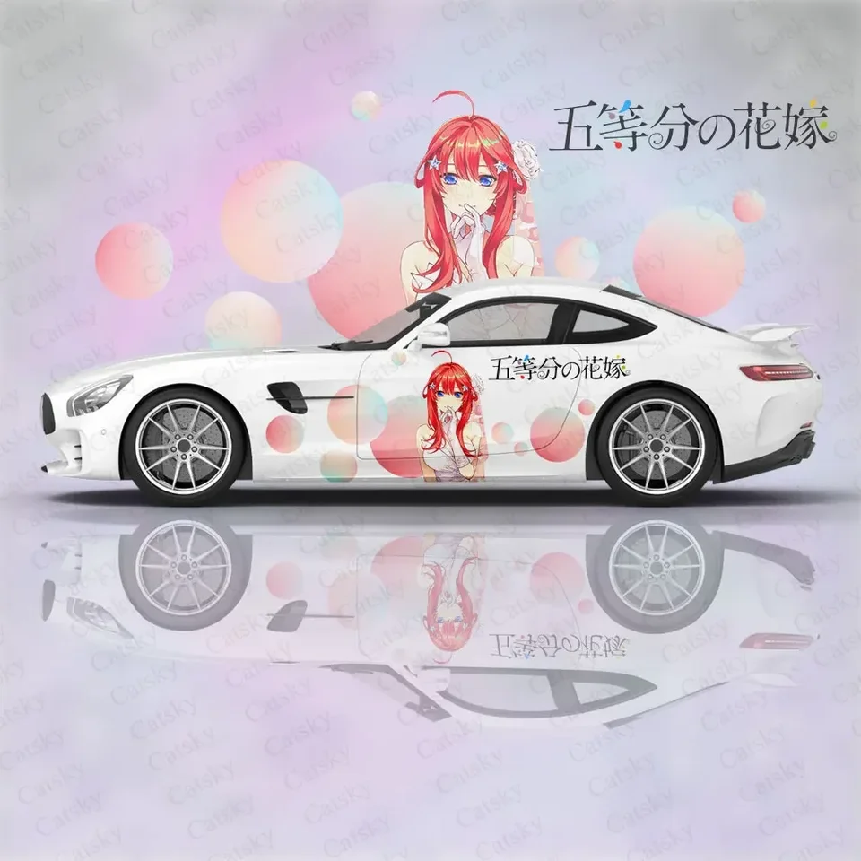 Nakano Itsuki Custom Anime Girl Automobily Anime Stupeľníky tela Automatické bočné filmové nálepky na nálepku SUV SUV DECORÁCIA Vzor