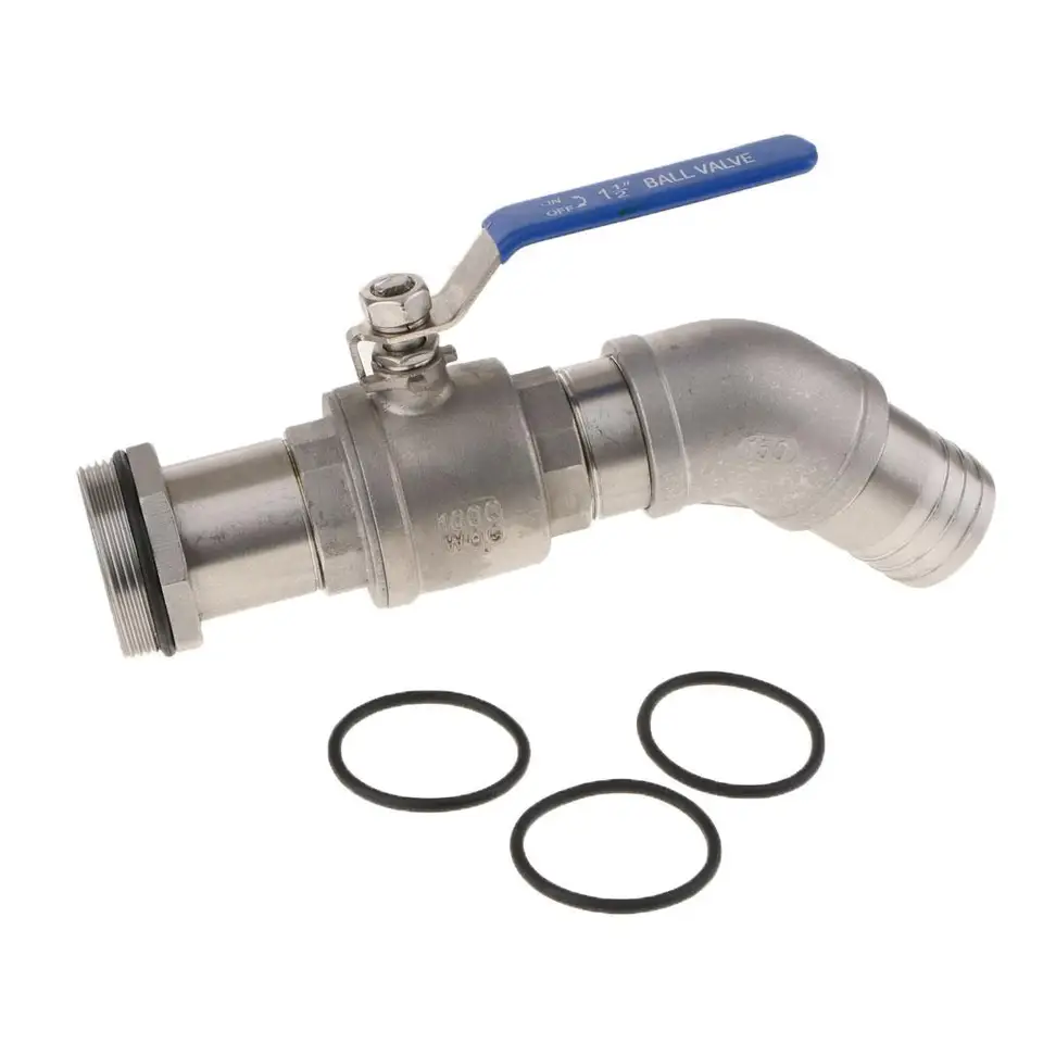 Naklonený húbový full port guľový ventil olejový bubnový ventily Faucet Faucet pre 200 litrov, bezohľadný priedavok ~ kaliber 46 mm