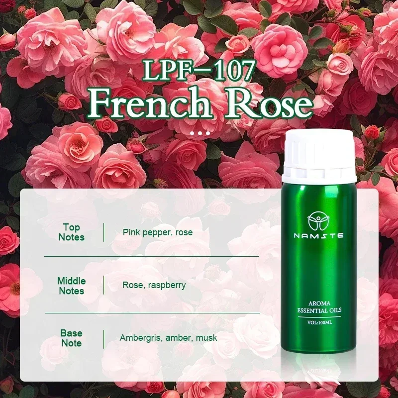 NAMSTE 100 ml kvetinové ovocné ovocné ovocné osudy rose baomboo orchide čistý prírodný domáci parfumový olej olej arómy Vôňa Di éterické oleje