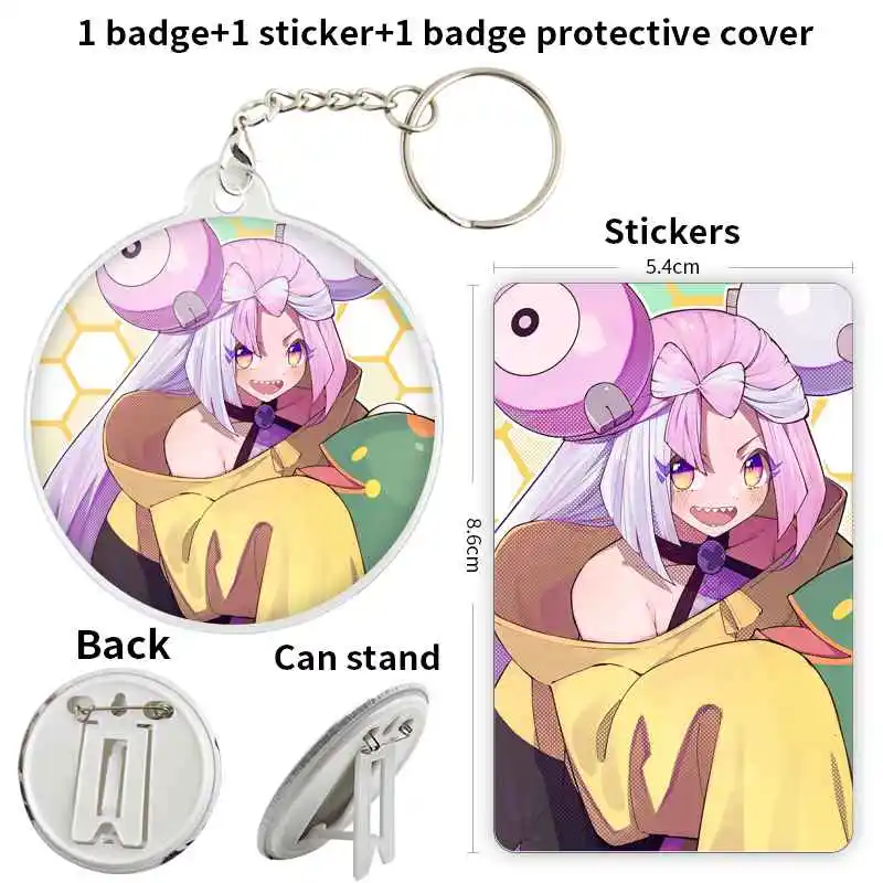Nanjamo iono hra anime znak odznak brošňa kotvenie periférne pin 75 mm cosplay cosplay fandom doštičku klobúk dekorácia