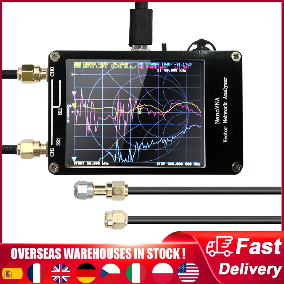 Nanovna Vector Network Analyzer 50kHz-900MHz stojace vlny Short Wave MF HF VHF UHF Analyzátor Digitálny tester Nano VNA Nano VNA Nano VNA
