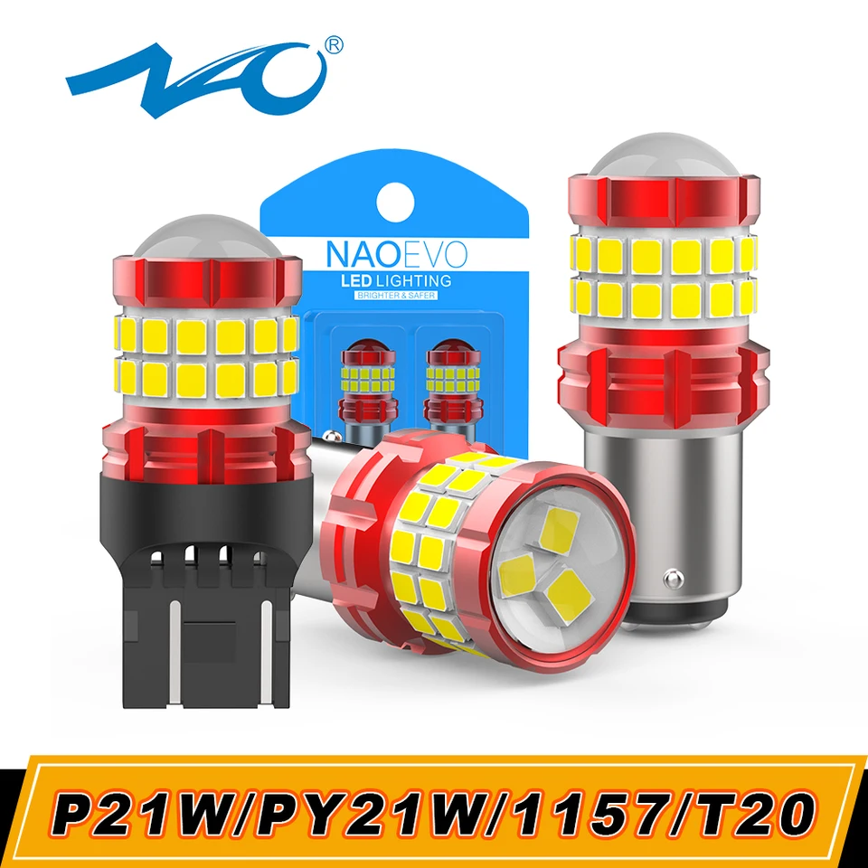 NAO P21W BA15S LED pre CAR T20 W21/5W 7443 Automotive 1156 PY21W BAU15S 1157 P21/5W W21W 7440