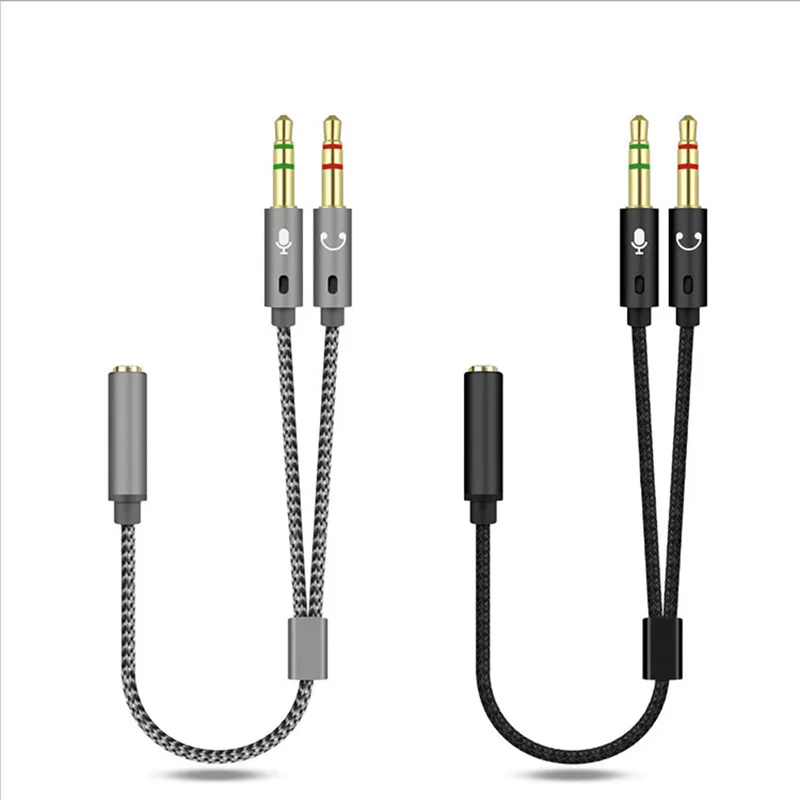 NAPOJE STARDE STADE Dvojvočka konverzného kábla Mobilný telefón Mikrofón Audio 3,5 mm adaptér