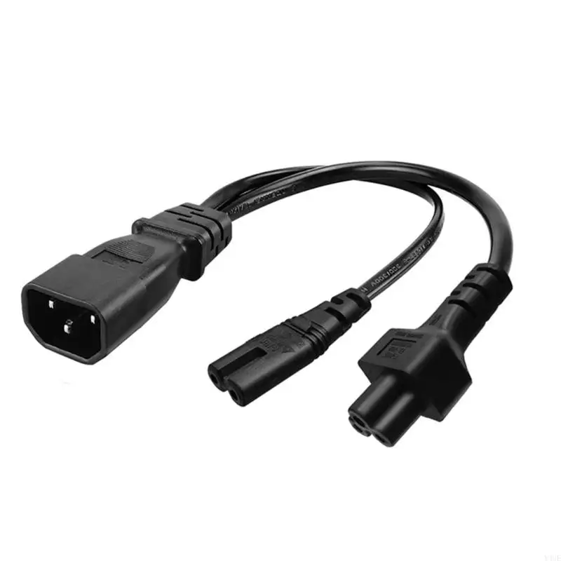 Napájacie vedenia Y4ue Y-Slitter C14 až C5+C7 Adaptér kábla Adaptačný kábel napájacieho kábla