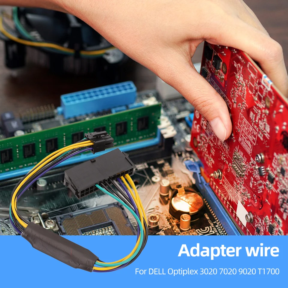 Napájací kábel ATX 24pin až 8pin 30 cm dlhý napájací kábel 18awg podporu napájacieho vedenia 1000 W pre Dell Optiplex 3020 7020 9020 8-kolík