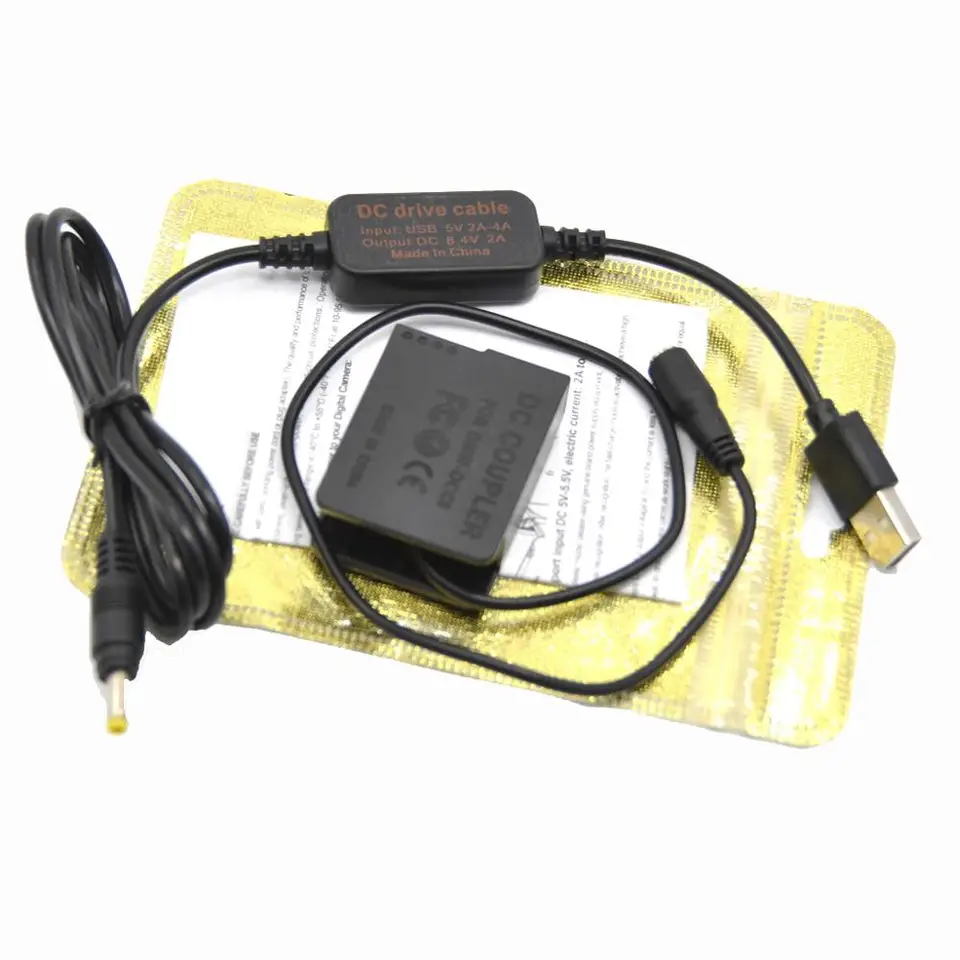 Napájací kábel USB plus DMW-BLC12 Dummy batéria DMW-DCC8 DC spojka pre Panasonic DMC-GH2 GH2K GH2S G5 G6 G7 G90 G91 G95 GX8