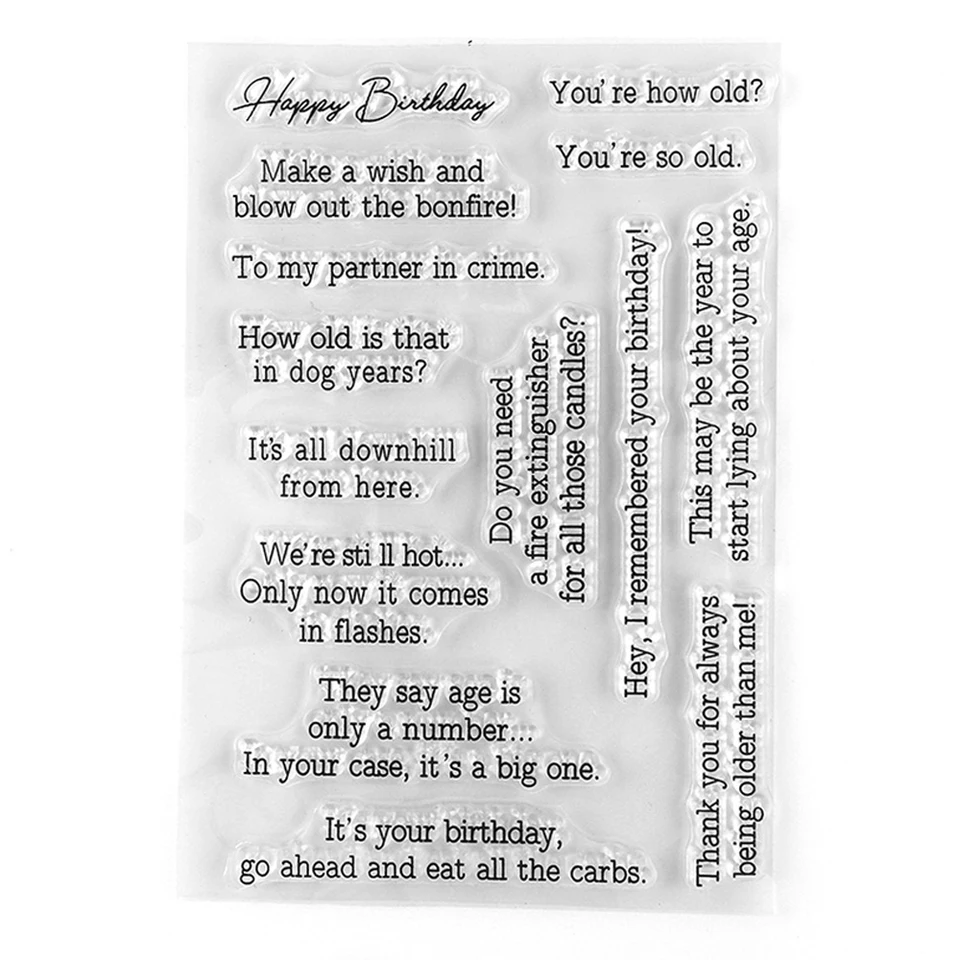 Narodeniny Sentiments Clear Stamps a Cutting Dies for DIY Craft Card Card Photo album scrapbooking dekorácie šablóna Art dec