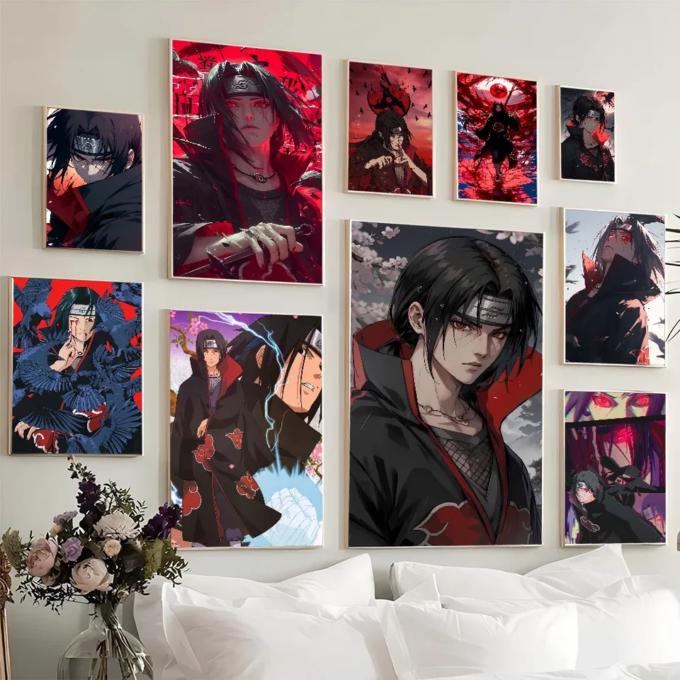 Naruto uchiha itachi DIY lepkavý plagát biele papiere výtlačky plagáty umelecké dielo vintage dekoratívna maľba