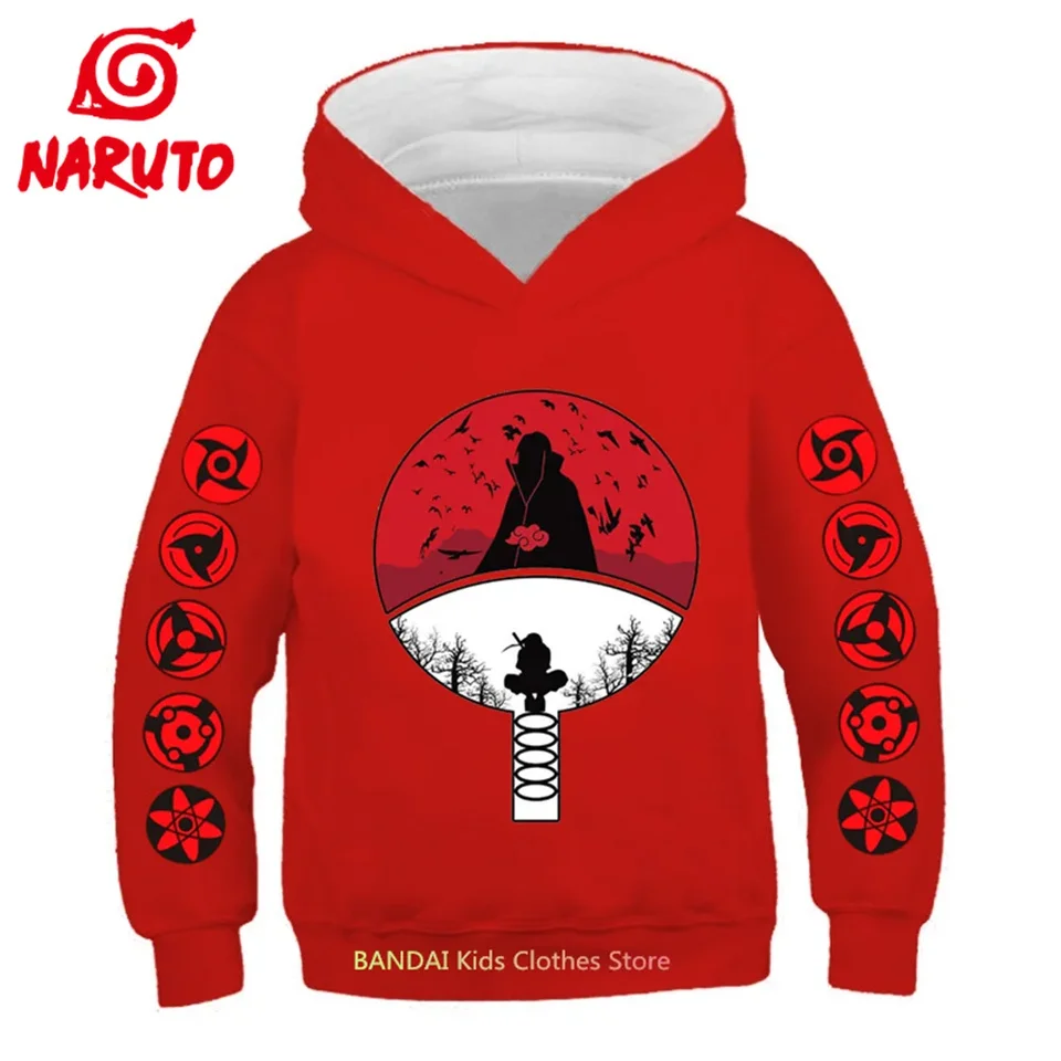 Narutos mikiny tlač Dievčatá mikiny mikiny s dlhým rukávom Jarná jeseň Kakashi Series s kapucňou Tops Oblečenie 3-14 rokov
