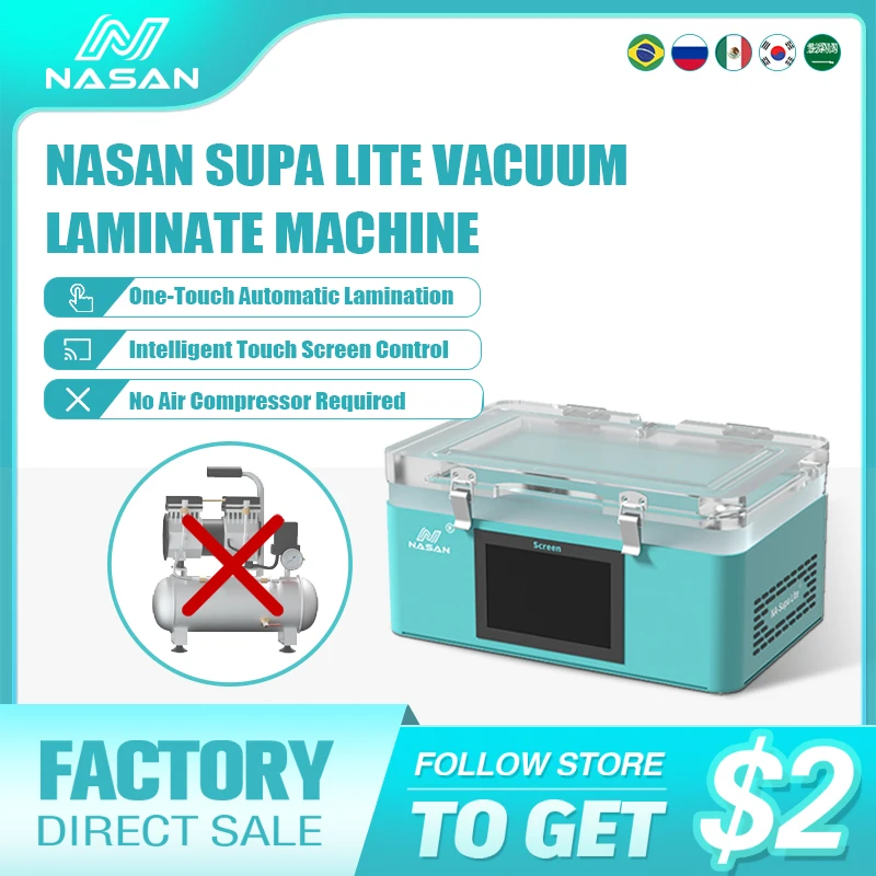 Nasan Na-Supa lite vákuový laminátový stroj laminácia airbag laminácie Oca LCD Laminujúci stroj pre telefón plochý zakrivená dotyk LCD obrazovka