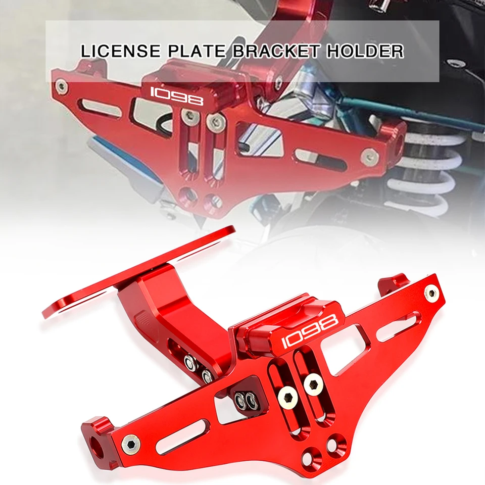 Nastaviteľná hranica licencie CNC LED svetlo LED svetlo Univerzálny držiak na motocykel držiaka pre držiak pre Ducati 1098S 1098Tricolor 1098