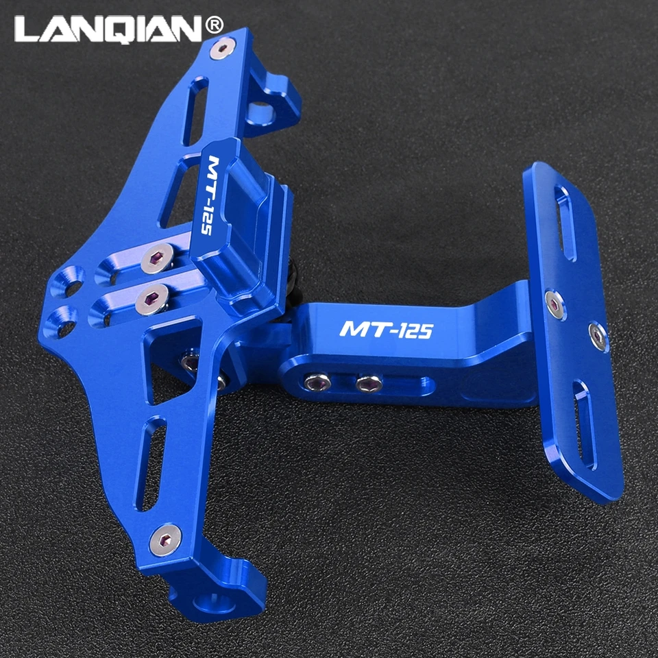 Nastaviteľná licencia na upratovanie zadného chvosta pre Yamaha YZF R125 2014-2023 MT125 MT 125 2008-2024 2023 2022 2022 Držiak dosky LED svetlo LED.