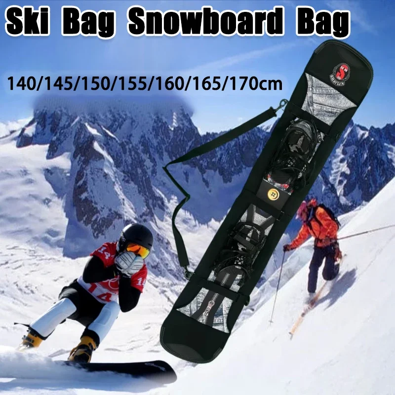 Nastaviteľná lyžiarska taška na snowboardovú tašku na lyžovanie Batoh s ramenným popruhom na lyžovanie cestovného škrabance odolného pre lyžovanie snehom