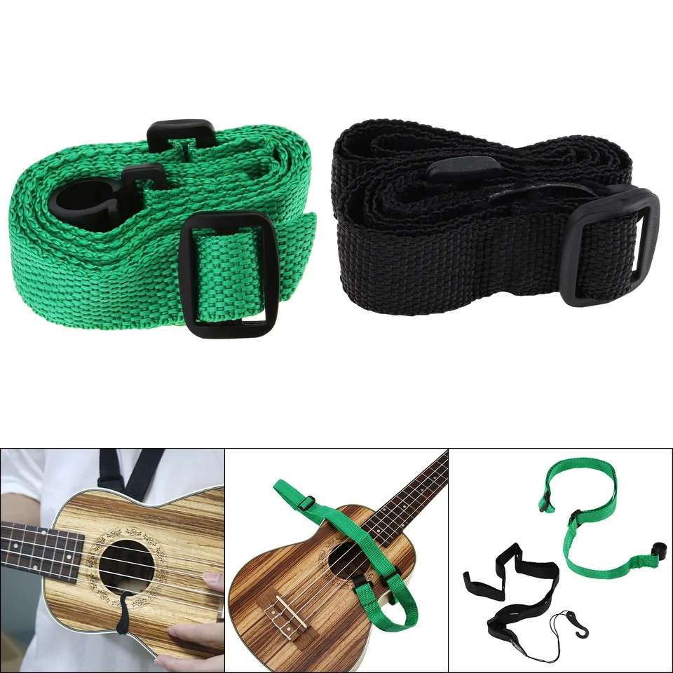 Nastaviteľné obsluhovateľné tkanie nylonovej tkaniny Dĺžka 43-83 cm ukulele remienok s háčikom pre všetky veľkosti ucelele