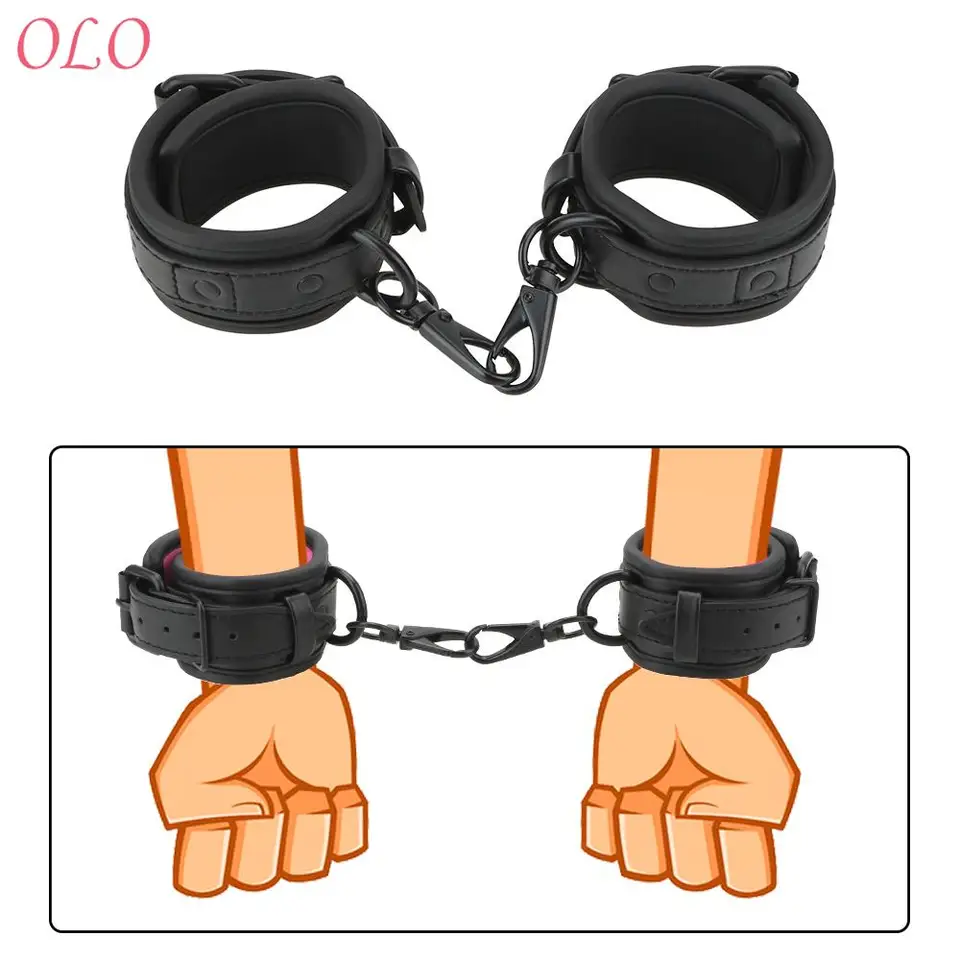 Nastaviteľné PU kožené putá Sexuálne hračky pre páry Bondage obmedzenia príslušenstvo 1 pár SM Products Adult Games Games