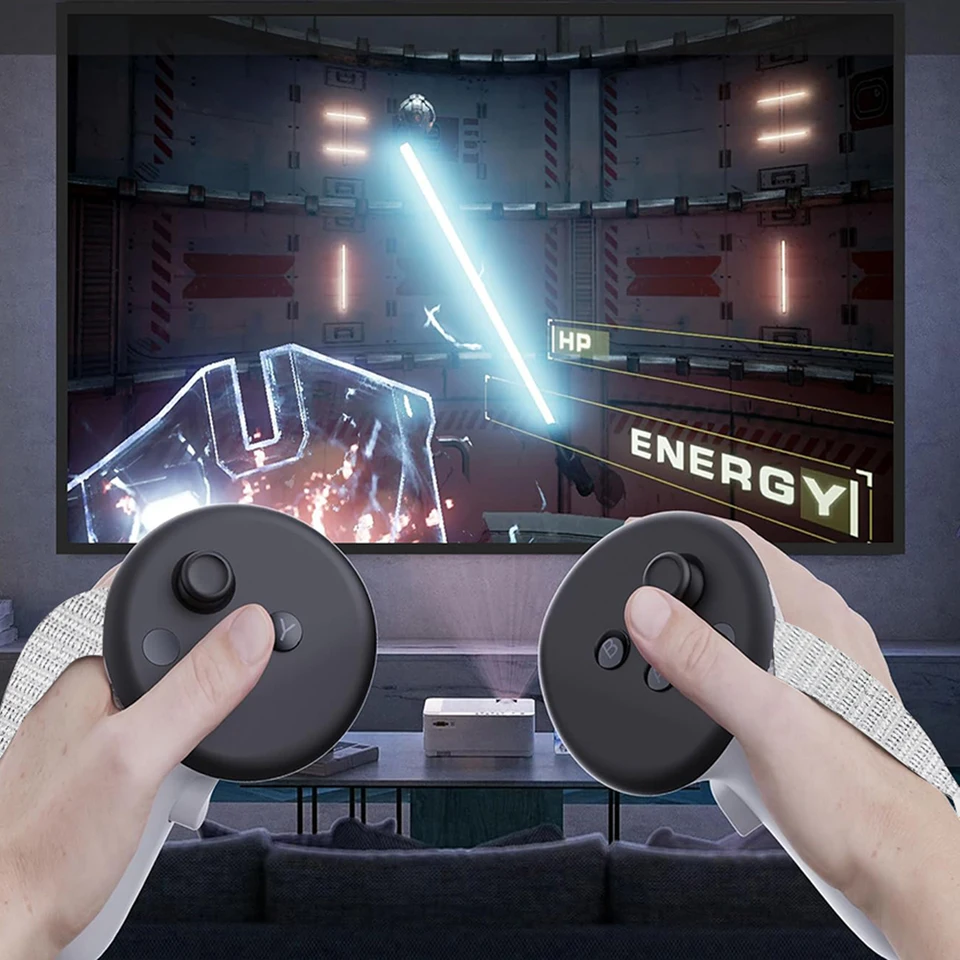 Nastaviteľné rukoväte ovládača VR Cleckle Patraps Pohodlné s popruhom rukoväte s rukoväťou batérie pre meta/oculus quest 3