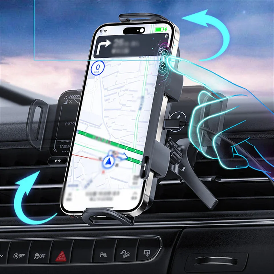 Nastaviteľné vysoko inteligentné držiak podložky mobilného telefónu Car Wireless Stop Stop Stoje