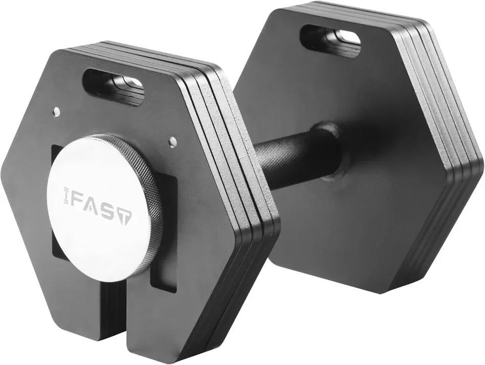 Nastaviteľné činky 50 lb Single Dumbbell 9 v 1 voľných závažiach pre viac váhových možností