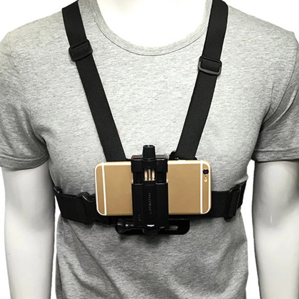 Nastaviteľný držiak na klip na telefón Mobilný telefón Hrudník Držiak popruhu na popruh pre iPhone pre Xiaomi pre Huawei pre Samsung