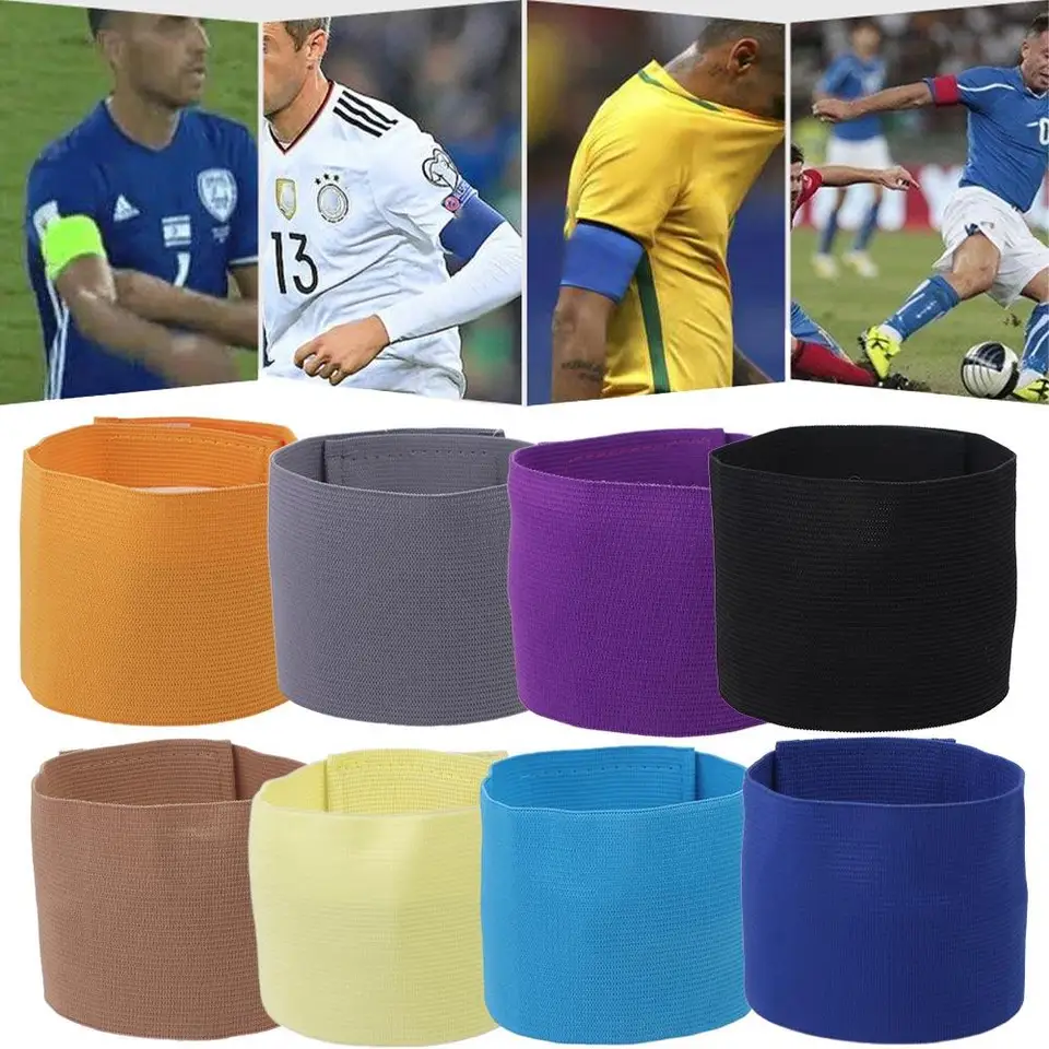 Nastaviteľný futbalový kapitán Armband Non-Slip Visibility Futbal Armbands Anti-Off Professional Squad Armbands Team Unit Player Player
