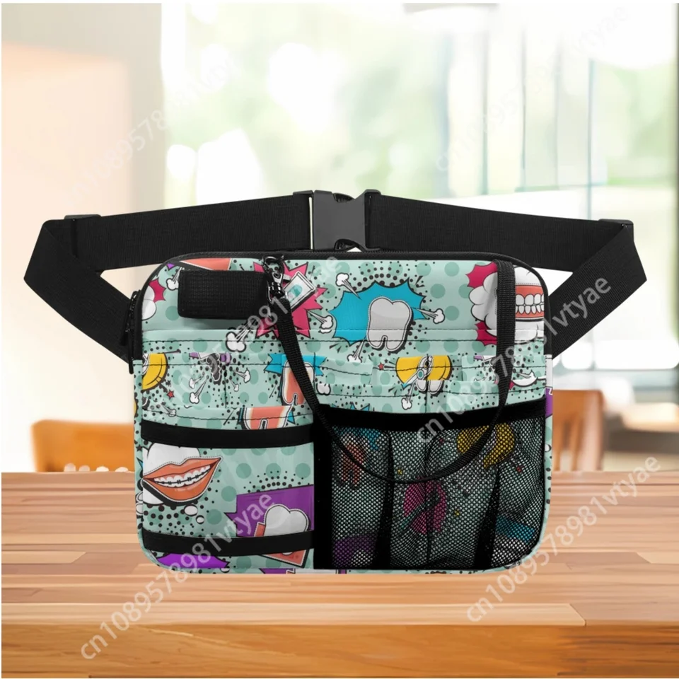 Nastaviteľný pásový remienok sestra Fanny Pack Medical Dental Dentist Designer Casual Women Bags Bags Stethoskopy Núdzové potreby