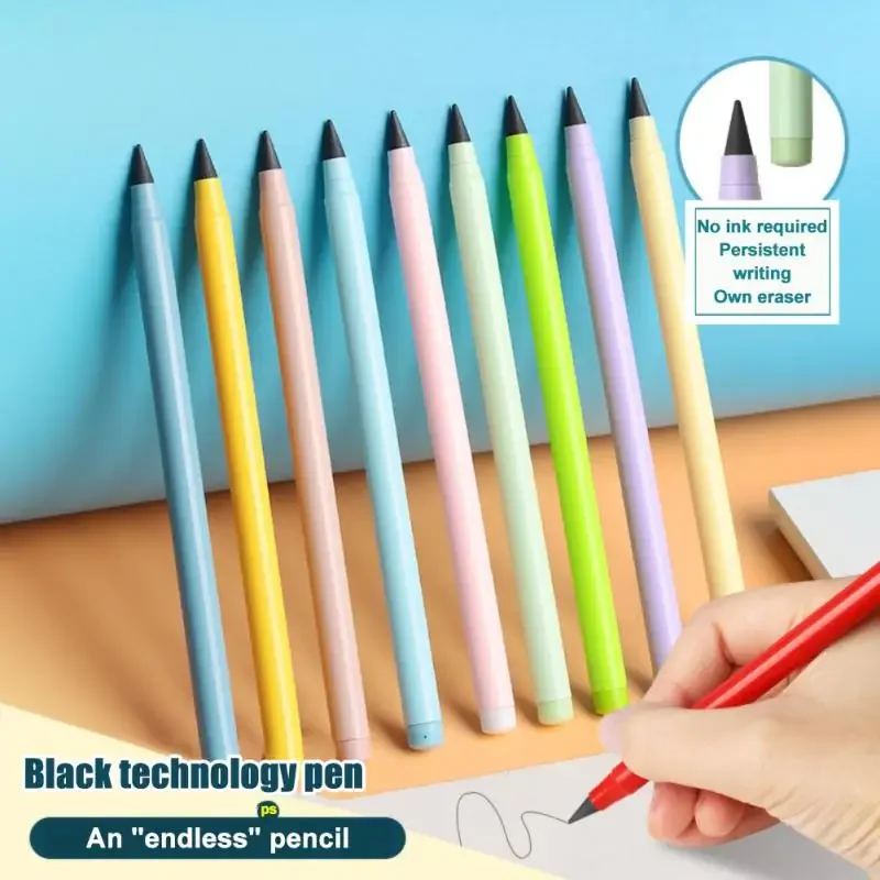 Nastavte neobmedzenú večnú ceruzku bez atramentu Písanie ceruzka na písanie umeleckého náčrtu Stationery Kawaii Pen School Darček pre deti